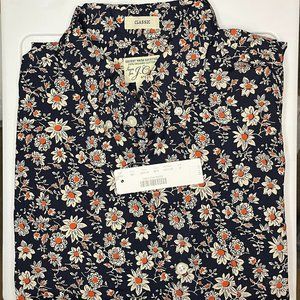 J Crew Short-sleeve Stretch Secret Wash Organic Cotton Poplin Shirt